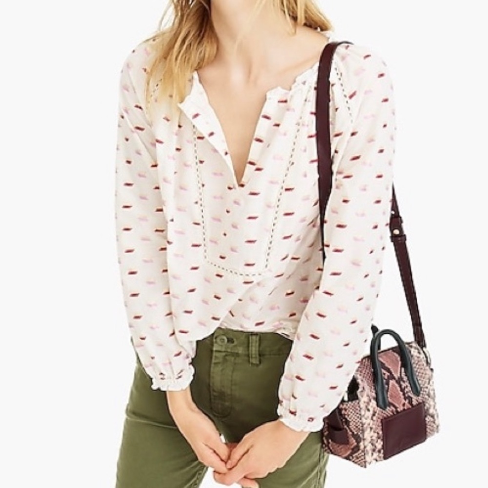 J. crew Point Sur metallic blouse NWT